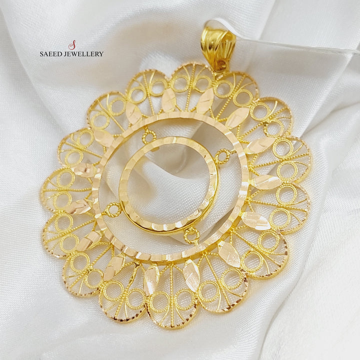 Lirat Rashadi Frame Pendant Made Of 21K Yellow Gold by Saeed Jewelry-28414