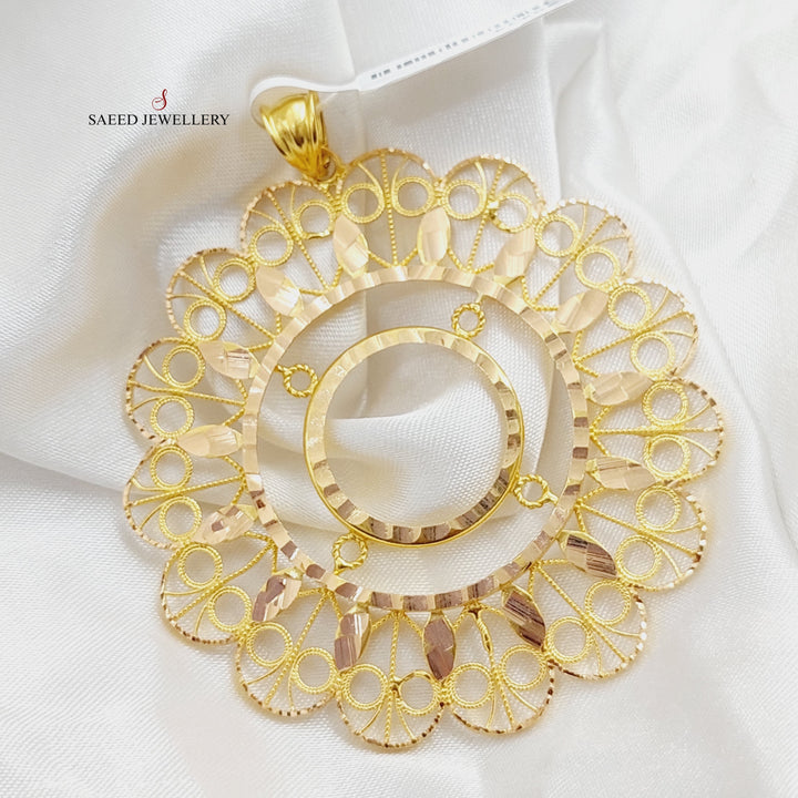 Lirat Rashadi Frame Pendant Made Of 21K Yellow Gold by Saeed Jewelry-28414