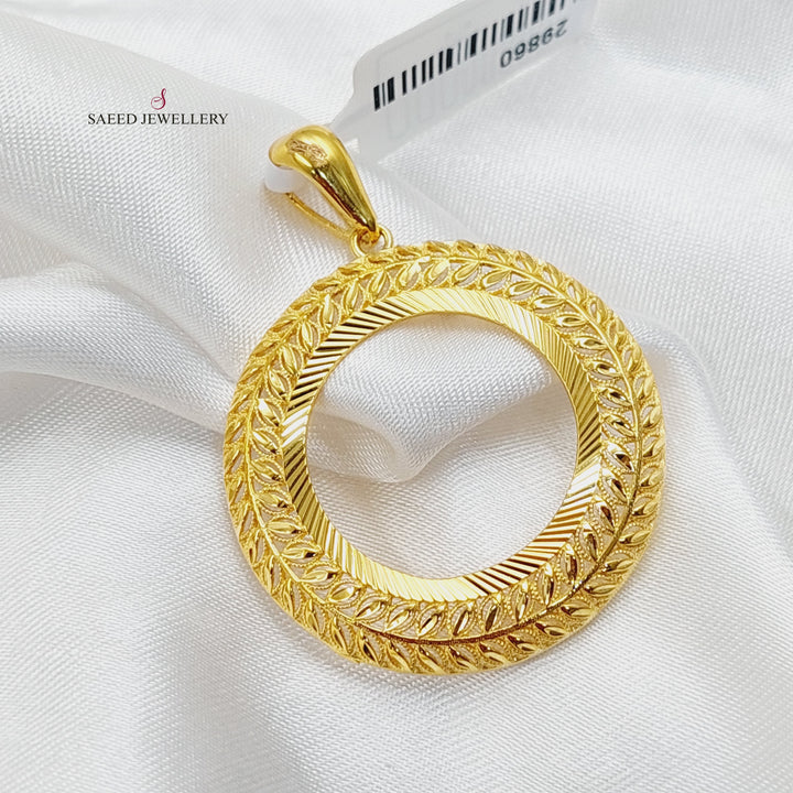 Lirat Rashadi Frame Pendant  Made Of 21K Yellow Gold by Saeed Jewelry-29860