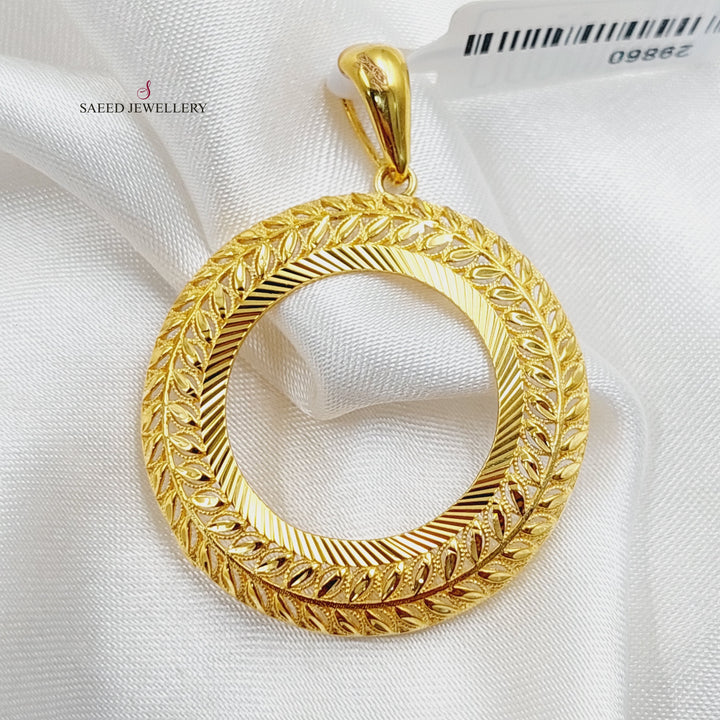 Lirat Rashadi Frame Pendant  Made Of 21K Yellow Gold by Saeed Jewelry-29860