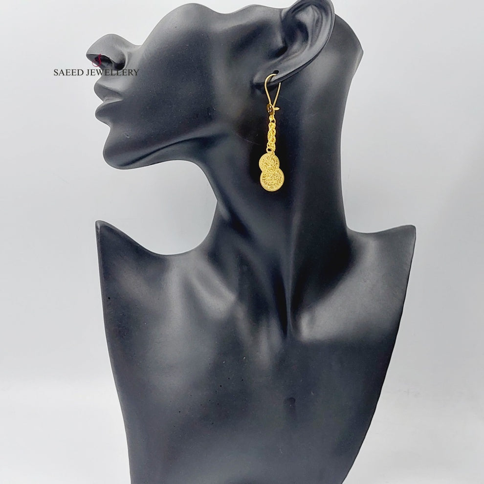 Lirat Rashadi Rope Earrings  Made Of 21K Yellow Gold by Saeed Jewelry-29520
