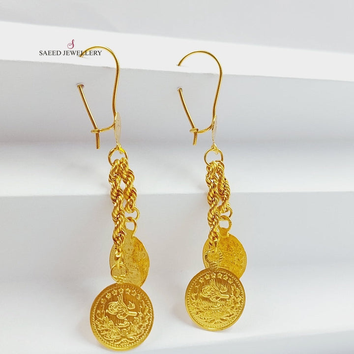 Lirat Rashadi Rope Earrings  Made Of 21K Yellow Gold by Saeed Jewelry-29520