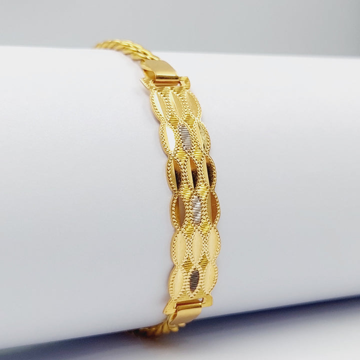 Luxury Bar Bracelet Made Of 21K Colored Gold by Saeed Jewelry-28425