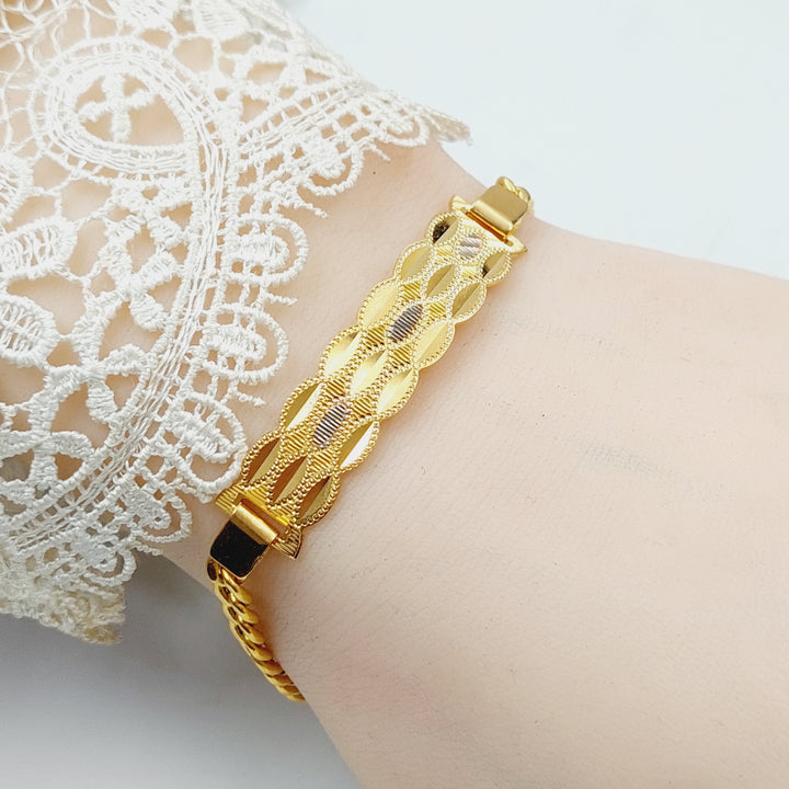 Luxury Bar Bracelet Made Of 21K Colored Gold by Saeed Jewelry-28425