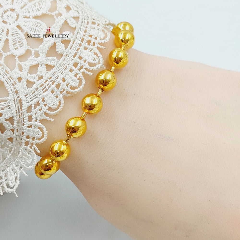 Luxury Bead Bracelet Made Of 21K Yellow Gold by Saeed Jewelry-27679