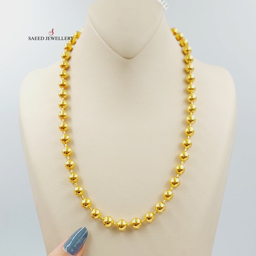 Luxury Bead Necklace Made Of 21K Yellow Gold by Saeed Jewelry-27678