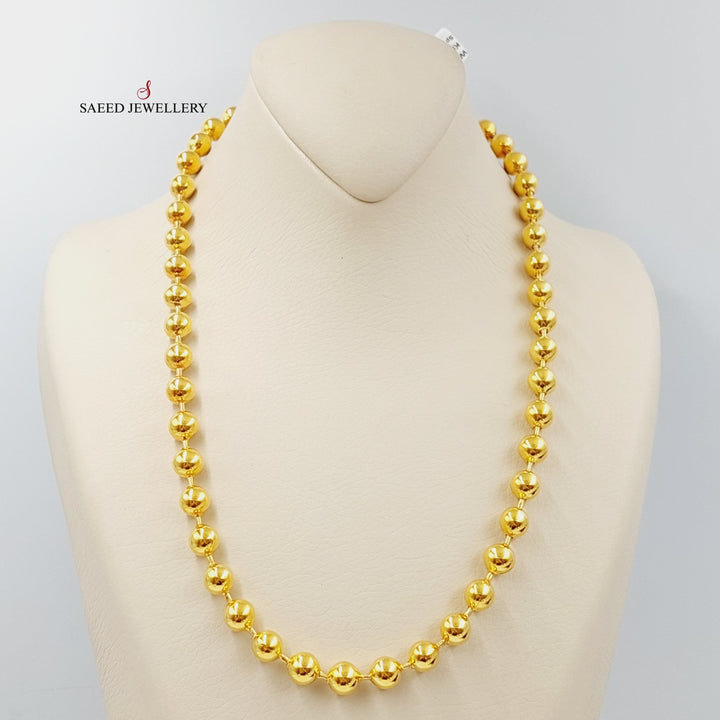 Luxury Bead Necklace Made Of 21K Yellow Gold by Saeed Jewelry-27678