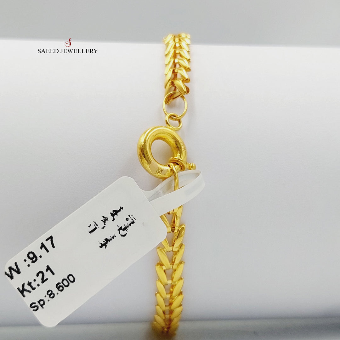 Luxury Cuban Links Bracelet Made Of 21K Yellow Gold by Saeed Jewelry-27761