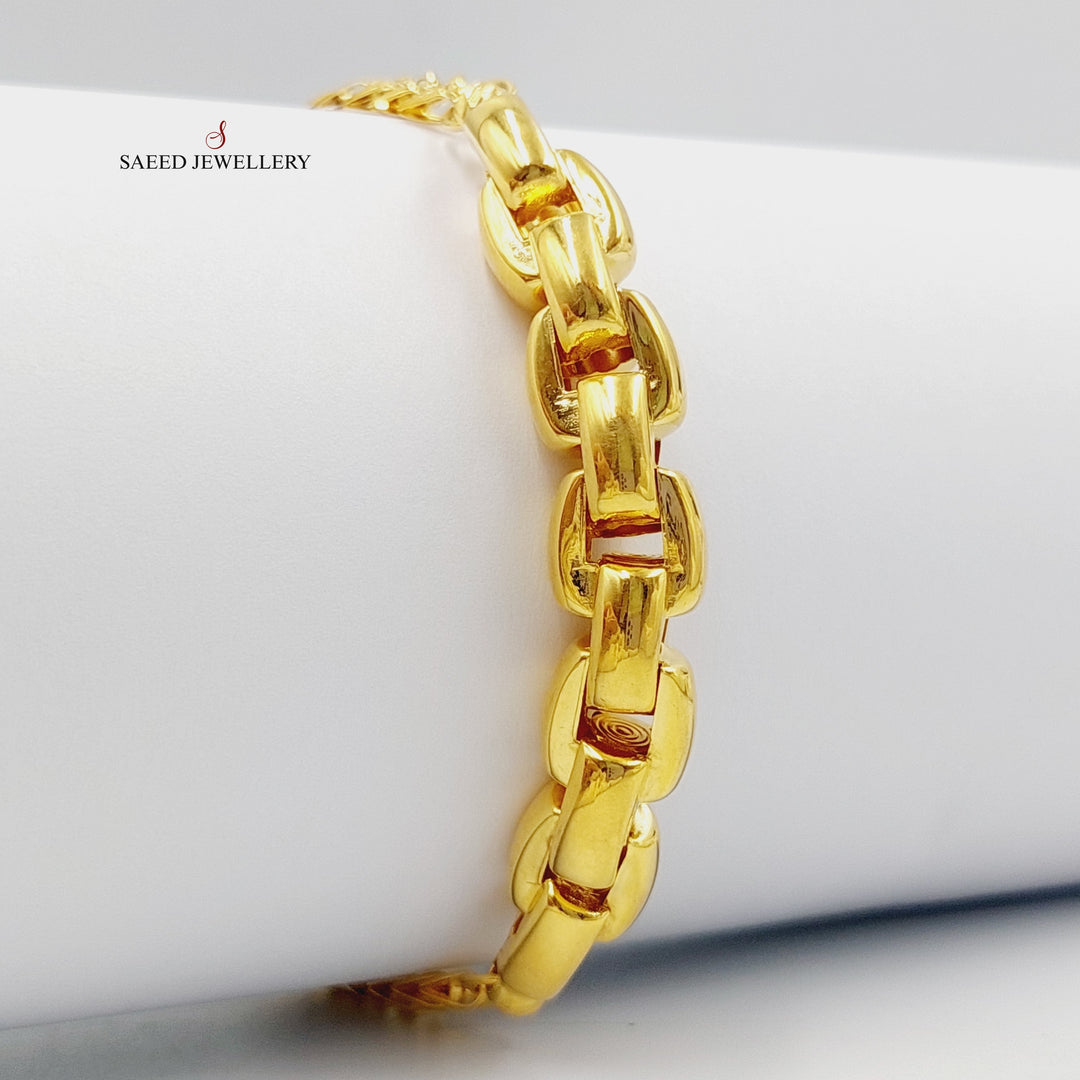 Luxury Cuban Links Bracelet Made Of 21K Yellow Gold by Saeed Jewelry-27761