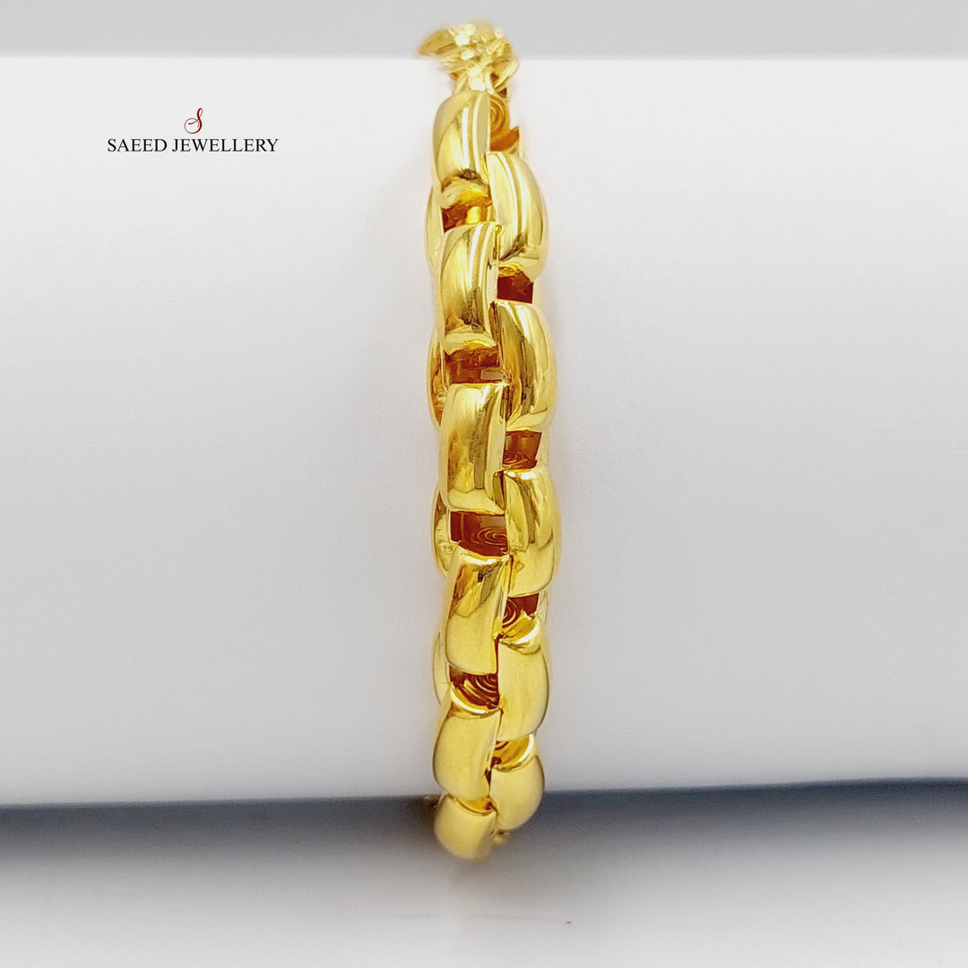 Luxury Cuban Links Bracelet Made Of 21K Yellow Gold by Saeed Jewelry-27761