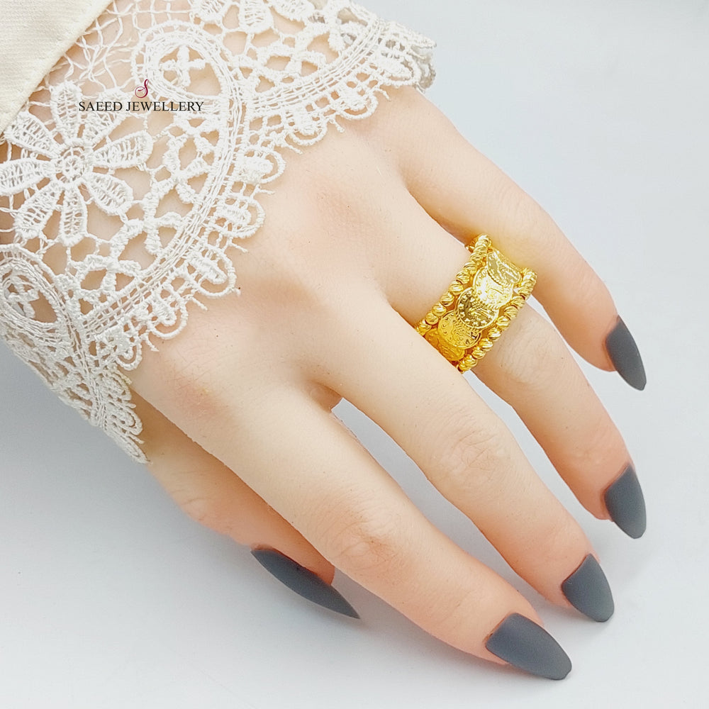Luxury Eighths Ring Made Of  21K Yellow Gold by Saeed Jewelry-27390
