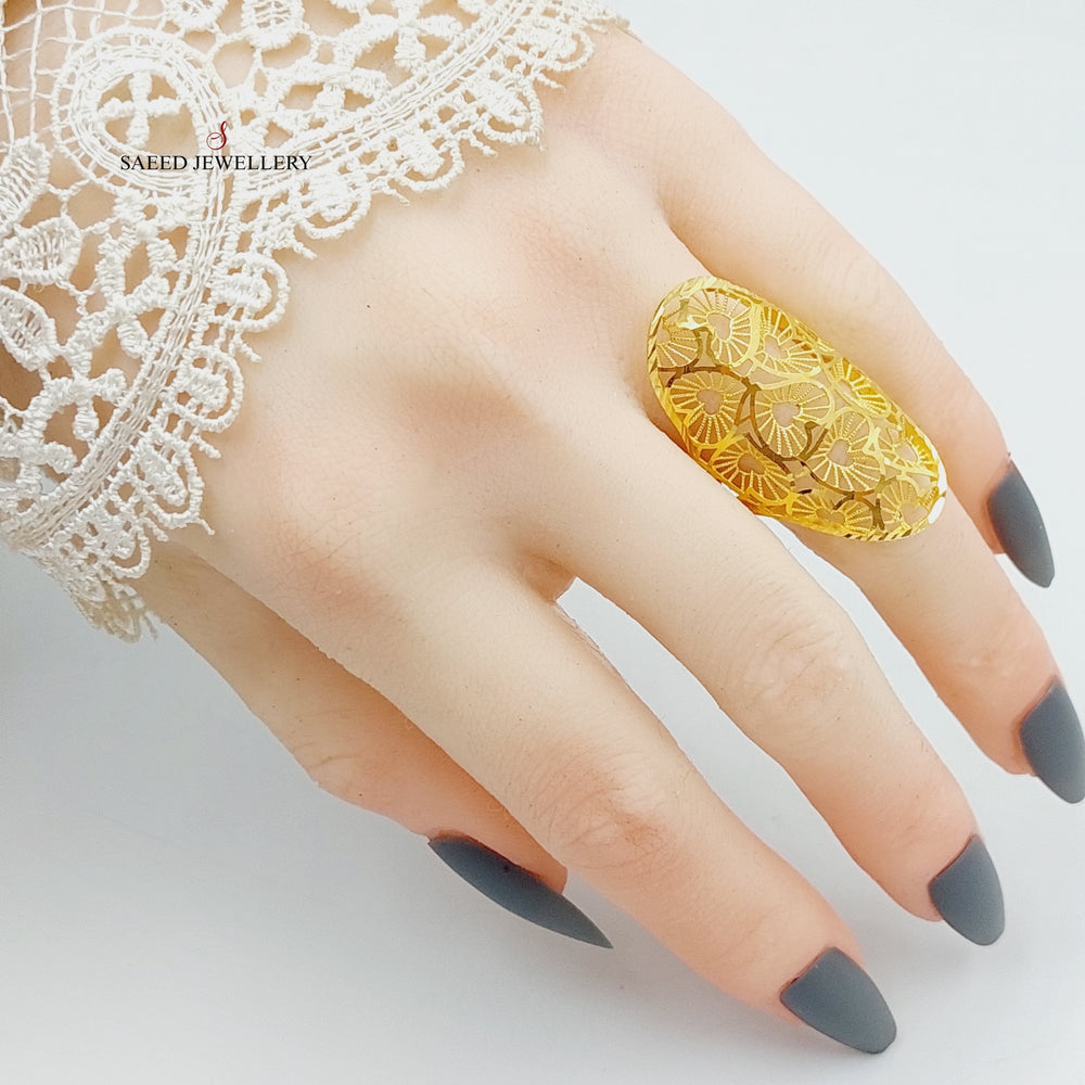 Luxury Heart Ring Made Of 21K Yellow Gold by Saeed Jewelry-27769