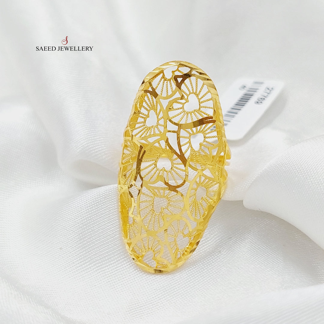 Luxury Heart Ring Made Of 21K Yellow Gold by Saeed Jewelry-27769