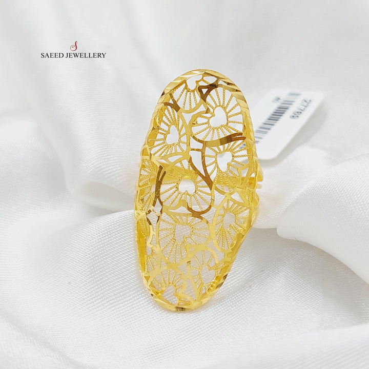 Luxury Heart Ring Made Of 21K Yellow Gold by Saeed Jewelry-27769