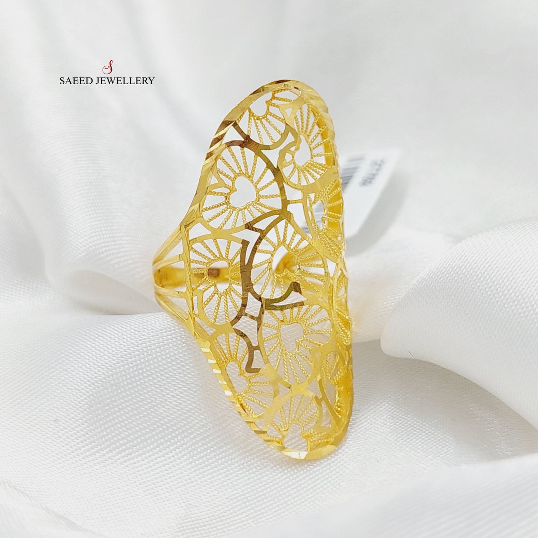 Luxury Heart Ring Made Of 21K Yellow Gold by Saeed Jewelry-27769