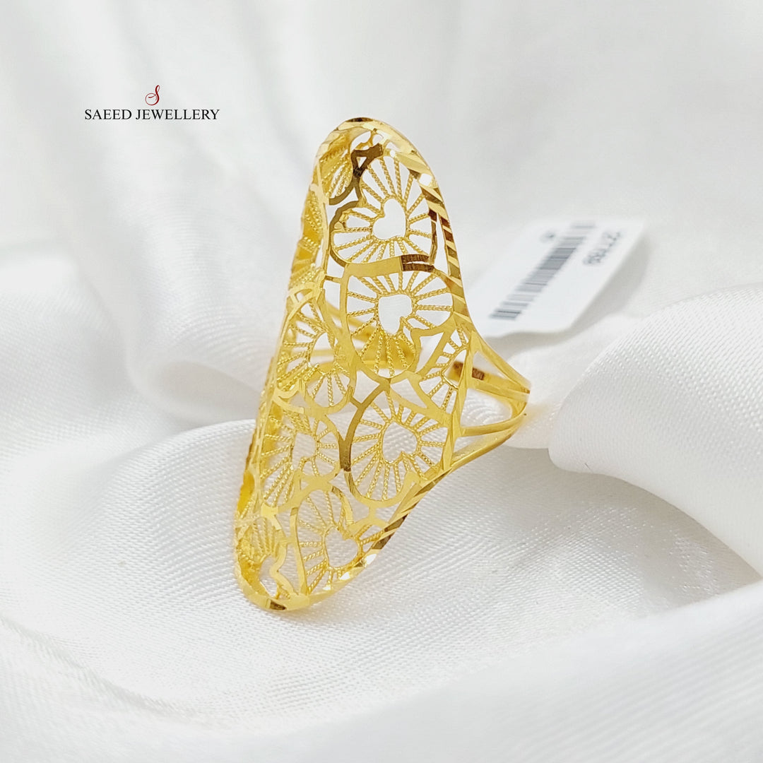 Luxury Heart Ring Made Of 21K Yellow Gold by Saeed Jewelry-27769