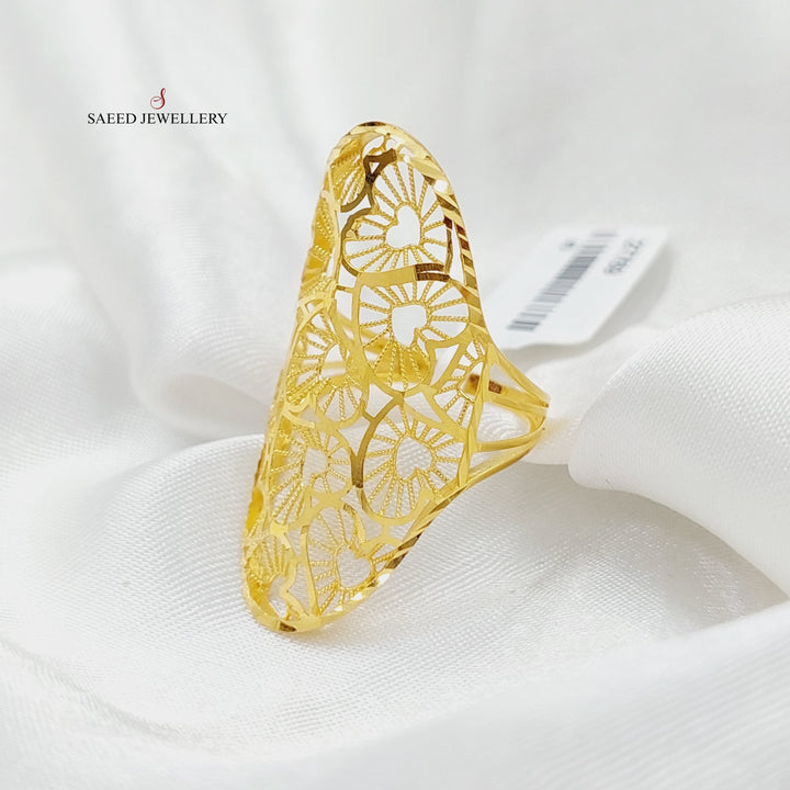 Luxury Heart Ring Made Of 21K Yellow Gold by Saeed Jewelry-27769