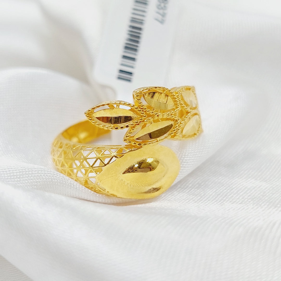 Luxury Leaf Ring Made Of 21K Yellow Gold by Saeed Jewelry-28377