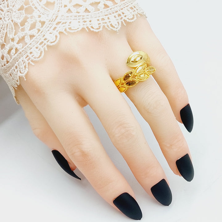 Luxury Leaf Ring Made Of 21K Yellow Gold by Saeed Jewelry-28377