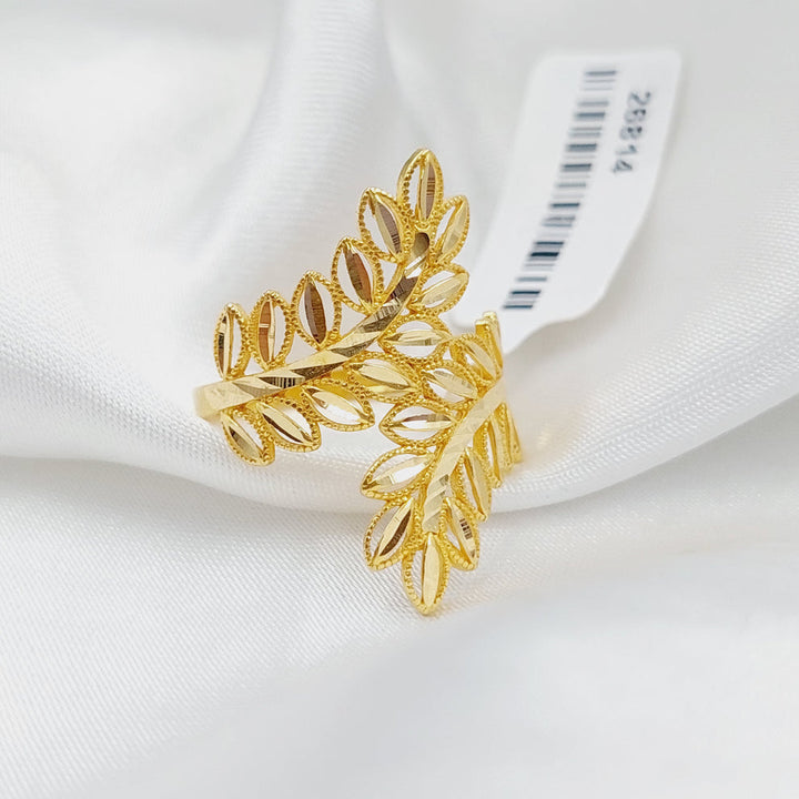 Luxury Leaf Ring Made Of K Yellow Gold by Saeed Jewelry-28449