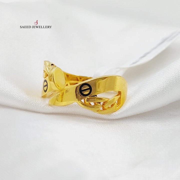 Luxury Nail Ring Made Of 21K Yellow Gold by Saeed Jewelry-27850