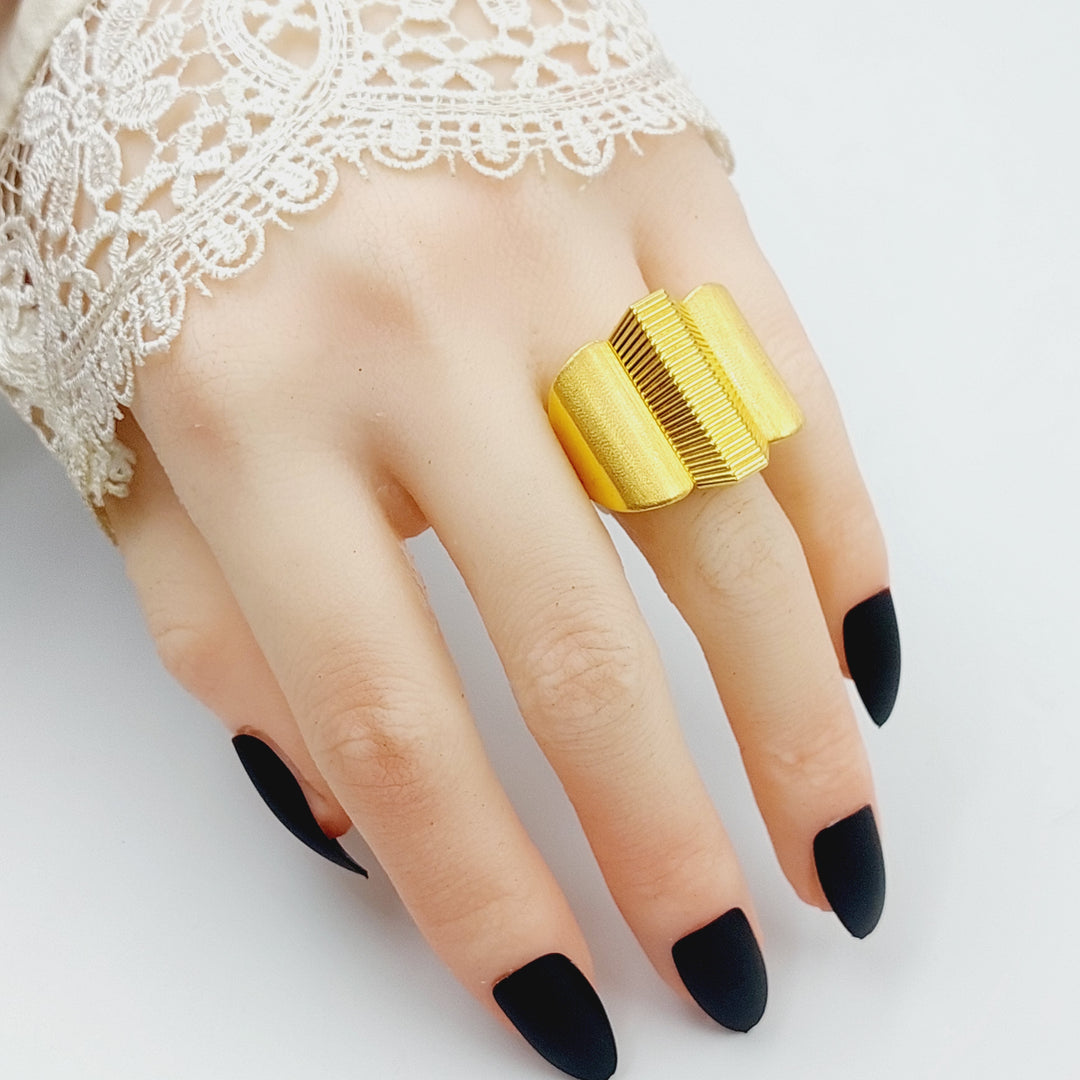 Luxury Pyramid Ring Made Of K Yellow Gold by Saeed Jewelry-28451