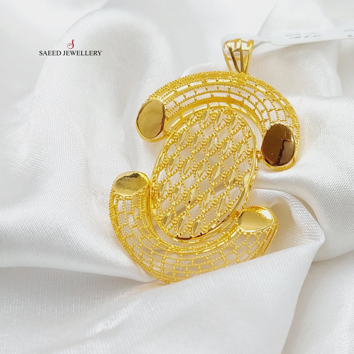 Luxury Turkish Pendant Made Of 21K Yellow Gold by Saeed Jewelry-27722