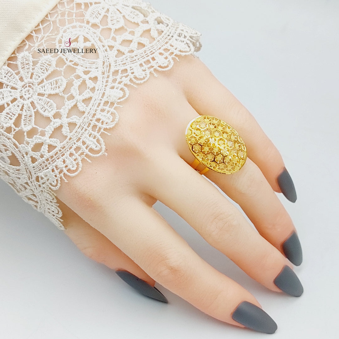 Luxury Turkish Ring Made Of  21K Yellow Gold by Saeed Jewelry-27394