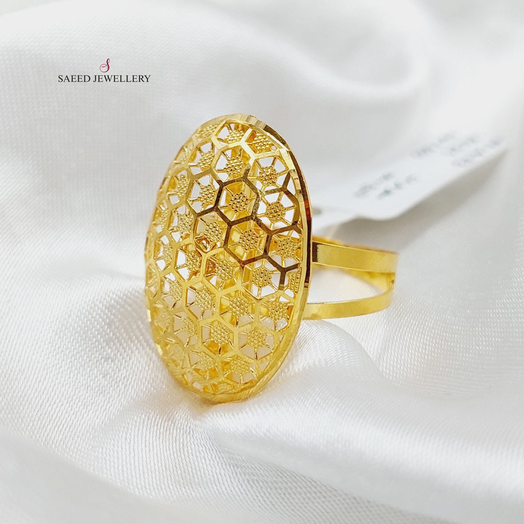 Luxury Turkish Ring Made Of  21K Yellow Gold by Saeed Jewelry-27394