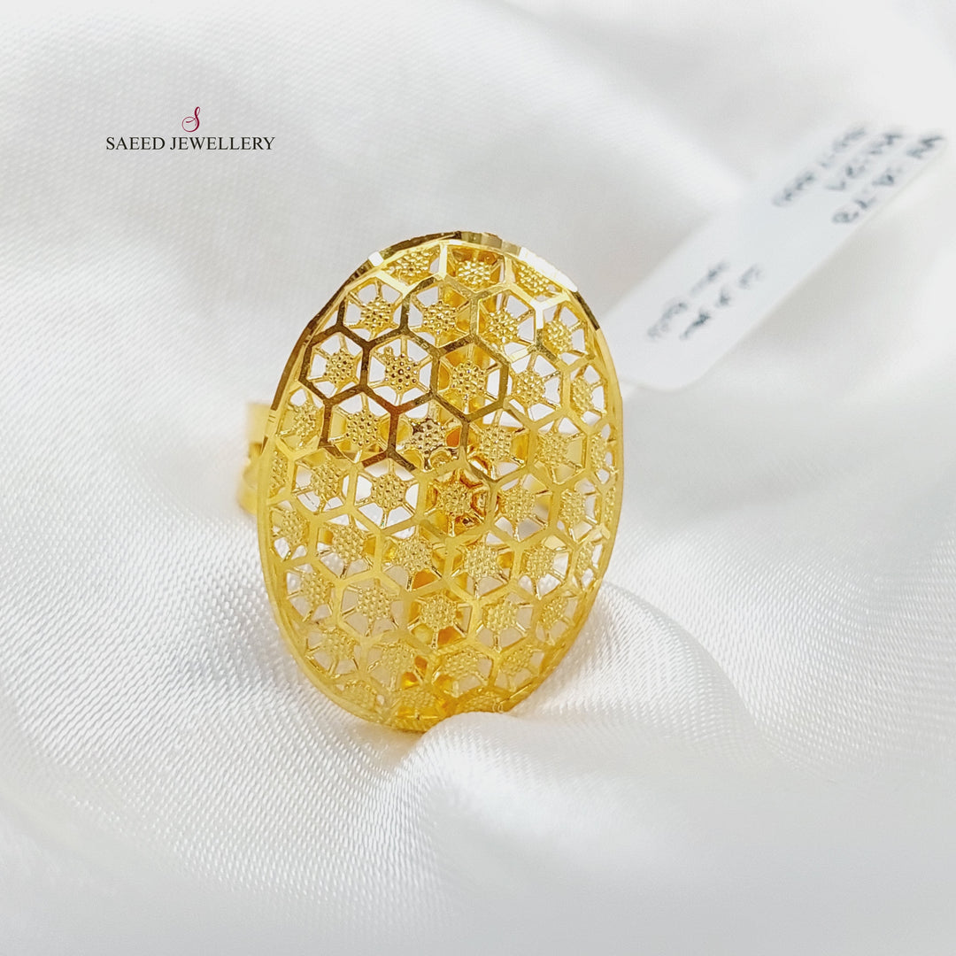 Luxury Turkish Ring Made Of  21K Yellow Gold by Saeed Jewelry-27394