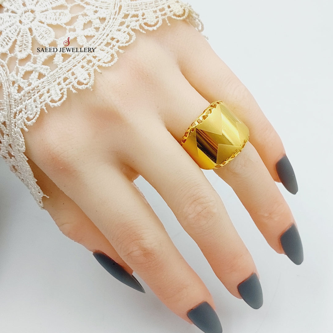 Luxury Turkish Ring Made Of 21K Yellow Gold by Saeed Jewelry-27651