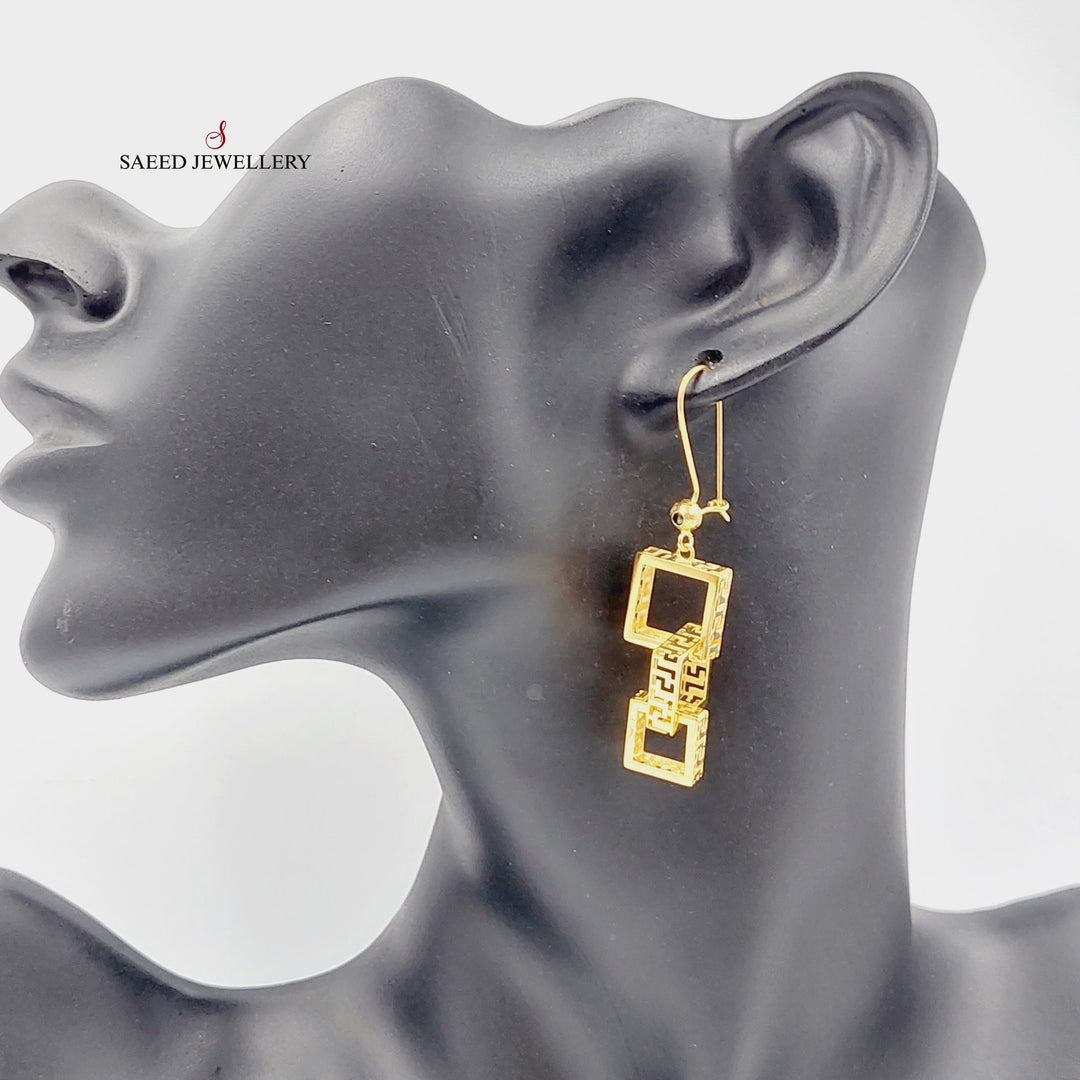 Luxury Virna Earrings Made Of 21K Yellow Gold by Saeed Jewelry-27655