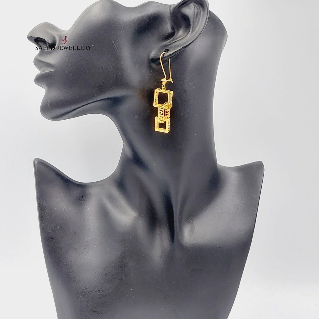 Luxury Virna Earrings Made Of 21K Yellow Gold by Saeed Jewelry-27655