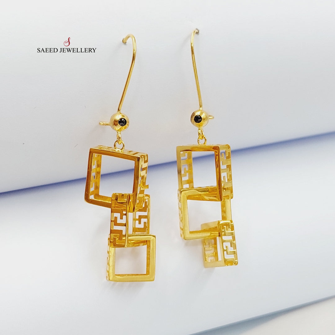 Luxury Virna Earrings Made Of 21K Yellow Gold by Saeed Jewelry-27655