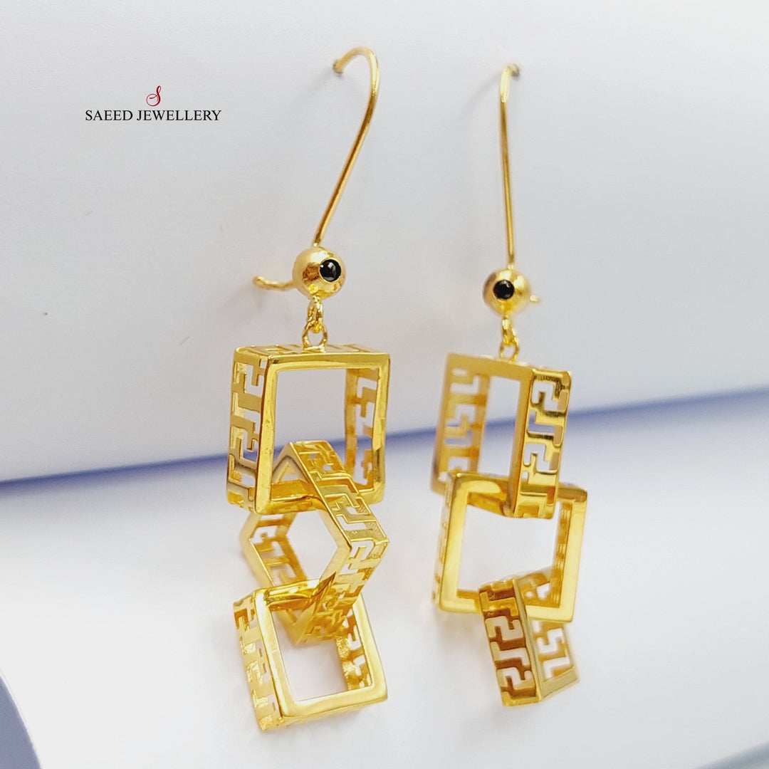 Luxury Virna Earrings Made Of 21K Yellow Gold by Saeed Jewelry-27655