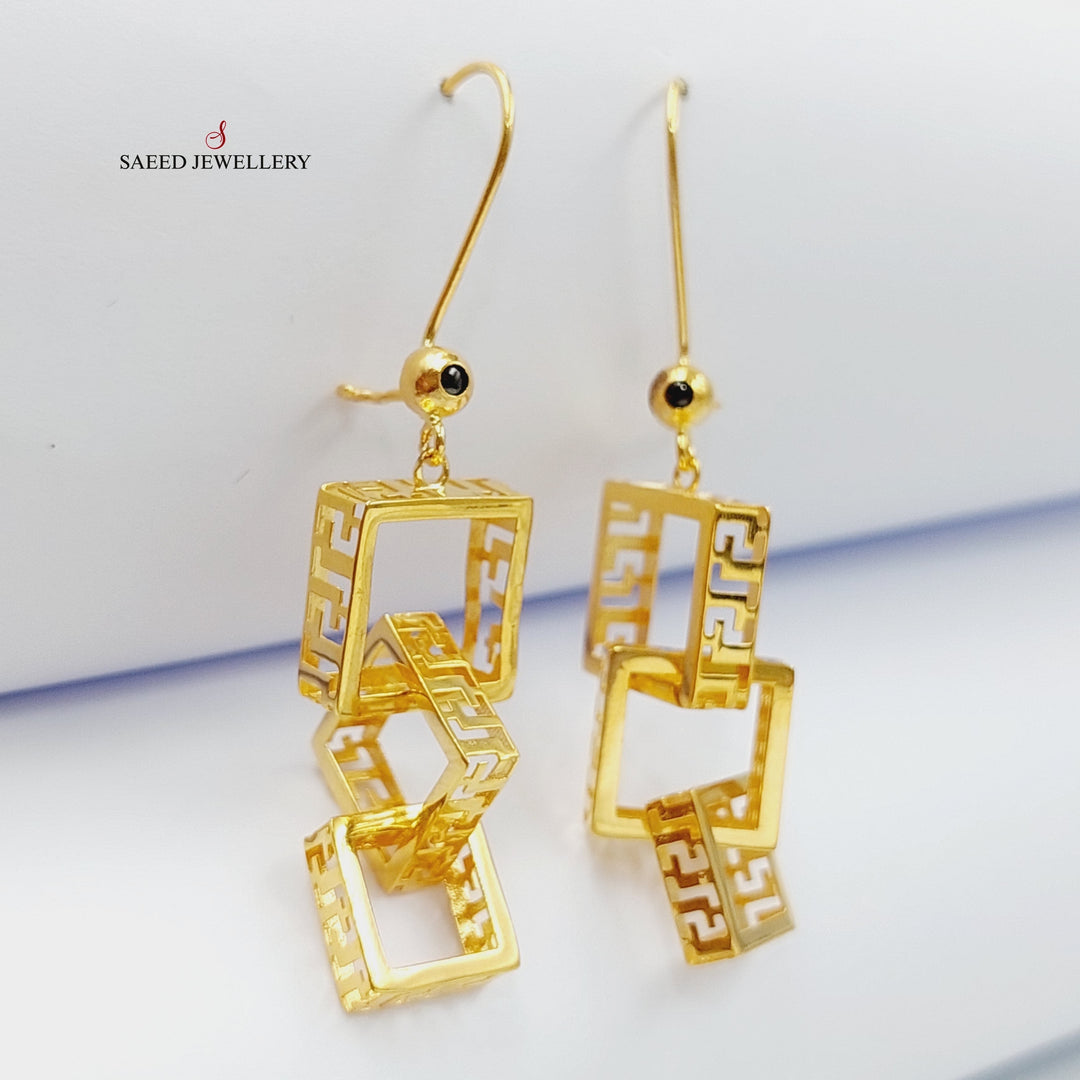 Luxury Virna Earrings Made Of 21K Yellow Gold by Saeed Jewelry-27655