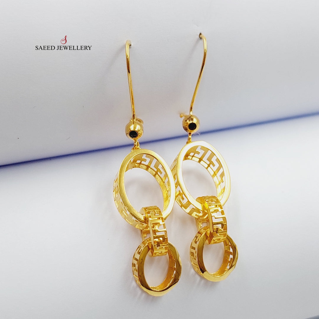 Luxury Virna Earrings Made Of 21K Yellow Gold by Saeed Jewelry-27656