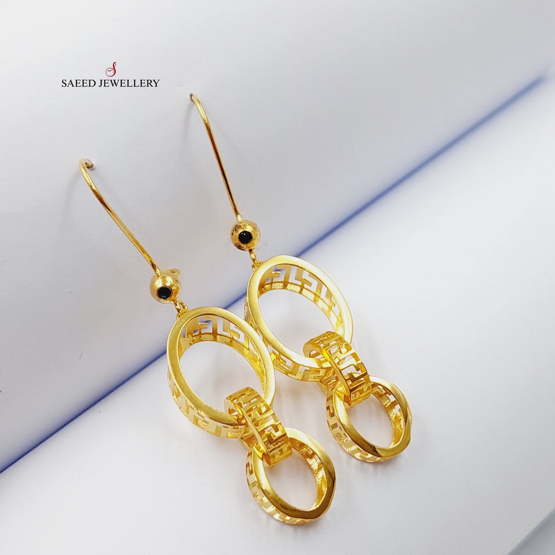 Luxury Virna Earrings Made Of 21K Yellow Gold by Saeed Jewelry-27656