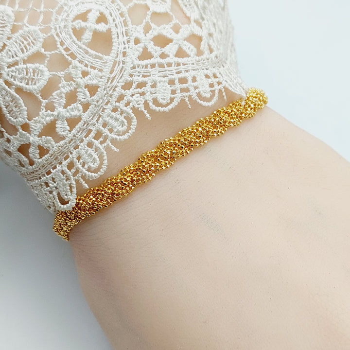 Malaysian Bracelet Made Of 21K Yellow Gold by Saeed Jewelry-28539
