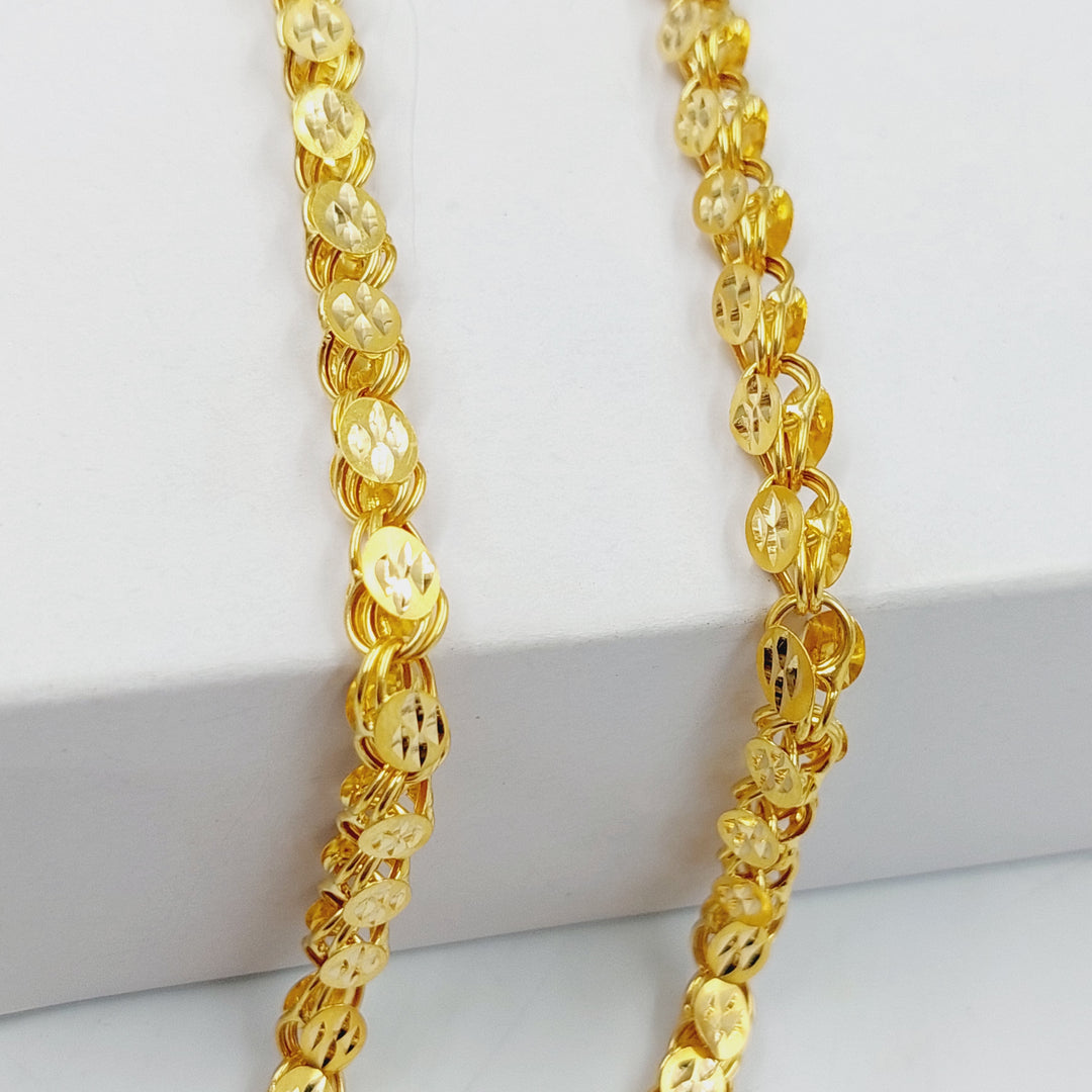 Medium Thickness Jarir Halabi Necklace Made Of 21K Yellow Gold by Saeed Jewelry-28434