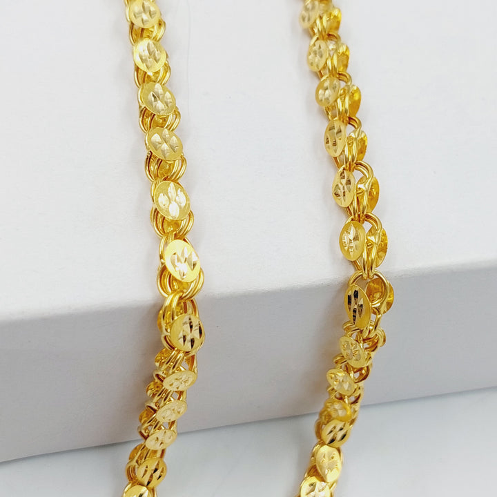 Medium Thickness Jarir Halabi Necklace Made Of 21K Yellow Gold by Saeed Jewelry-28434