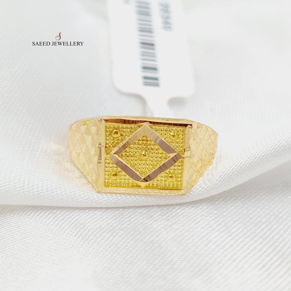 Mens Ring Made Of 21K Yellow Gold by Saeed Jewelry-28349