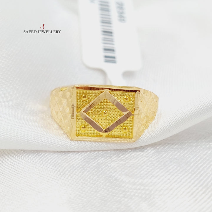Mens Ring Made Of 21K Yellow Gold by Saeed Jewelry-28349