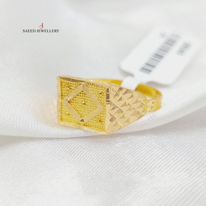 Mens Ring Made Of 21K Yellow Gold by Saeed Jewelry-28349