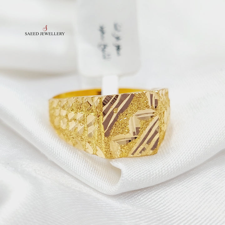 Mens Ring Made Of 21K Yellow Gold by Saeed Jewelry-28350