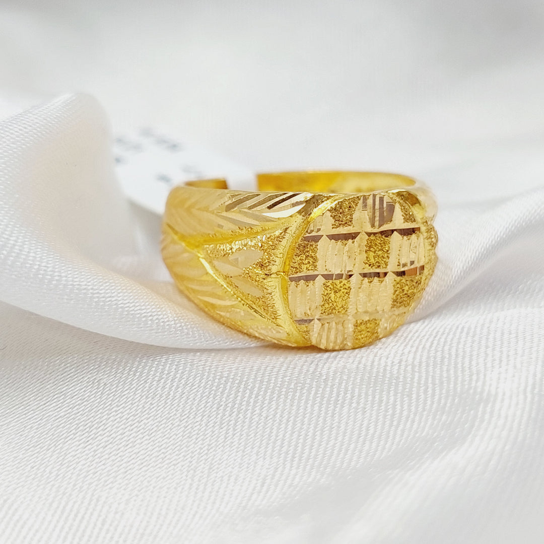 Mens Ring Made Of 21K Yellow Gold by Saeed Jewelry-28351