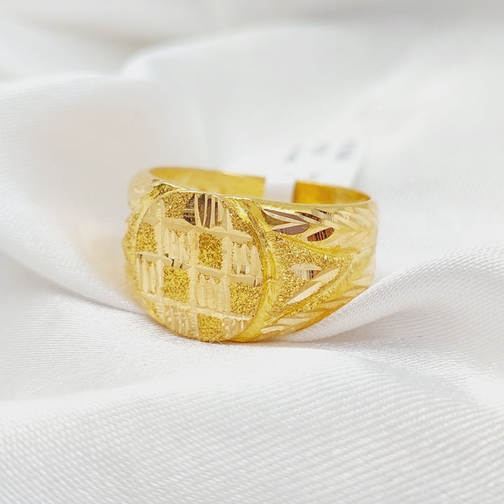 Mens Ring Made Of 21K Yellow Gold by Saeed Jewelry-28351