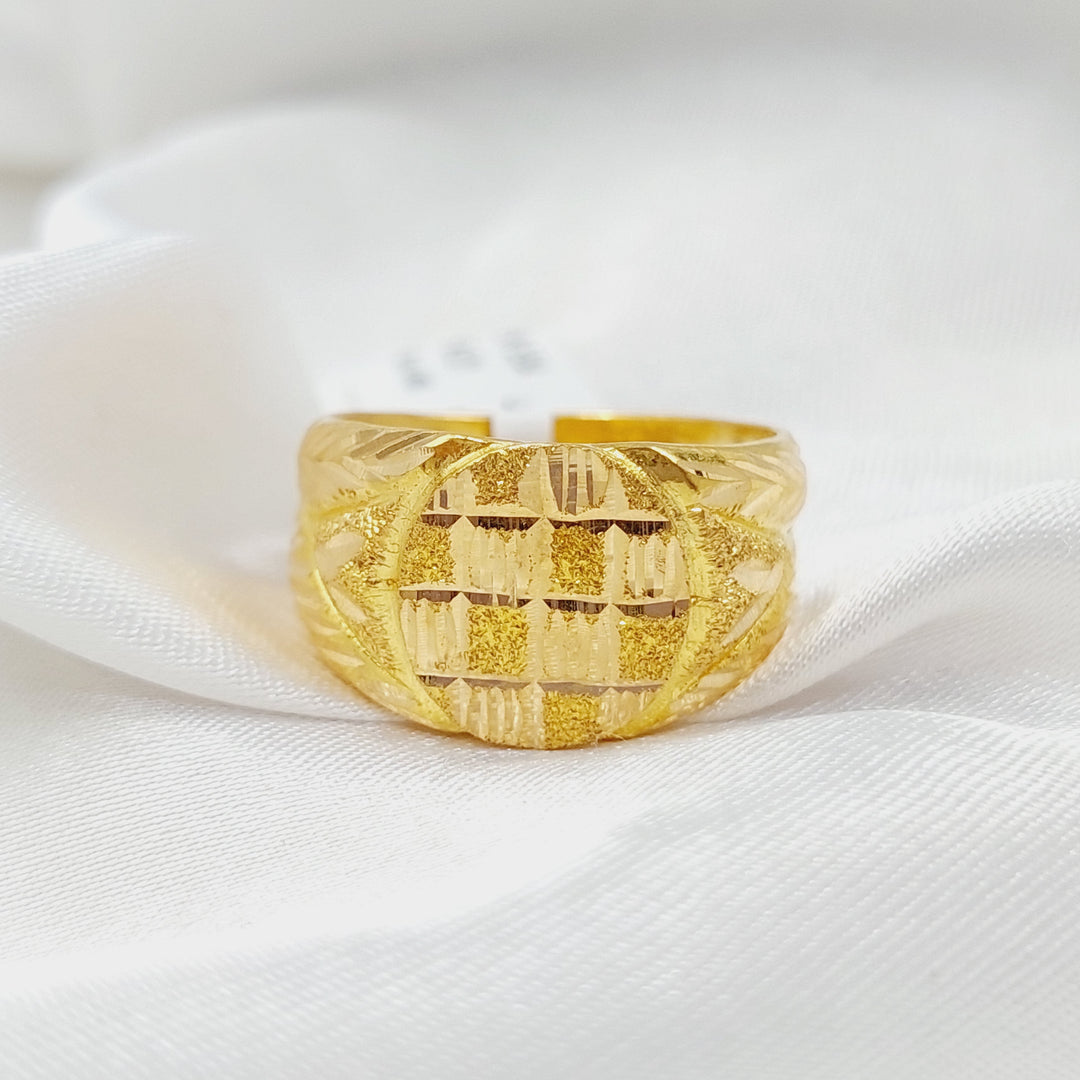Mens Ring Made Of 21K Yellow Gold by Saeed Jewelry-28351