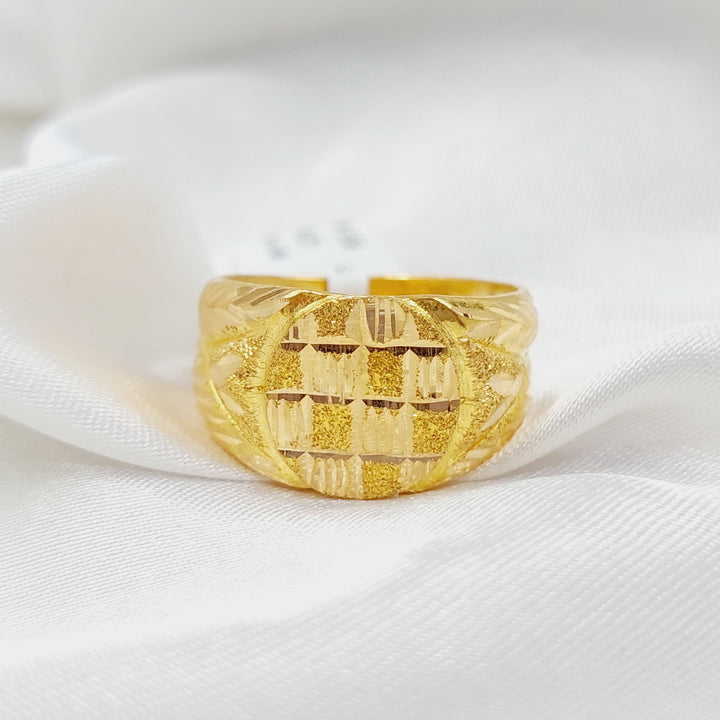 Mens Ring Made Of 21K Yellow Gold by Saeed Jewelry-28351