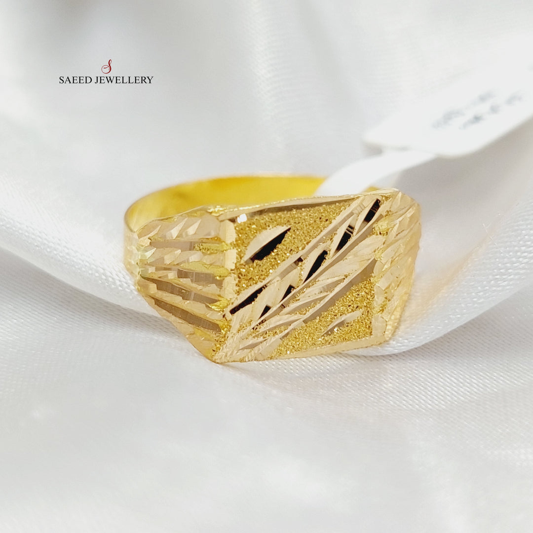 Mens Ring  Made Of 21K Yellow Gold by Saeed Jewelry-29256